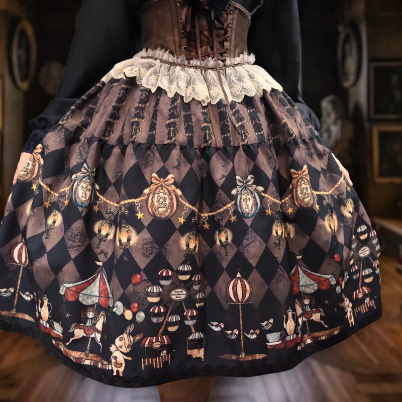 ご予約】真夜中のパルコフェリーチェ ティアードスカート《2サイズ展開