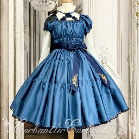 ワンダーティアードワンピース〜ヴィクトリアン ブルー〜　（2サイズ展開）