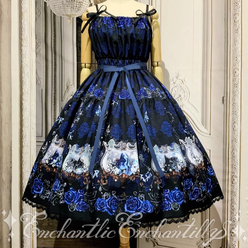 金魚姫の薔薇水庭園JSKセット(黒×青薔薇)【6点セット】2サイズ展開