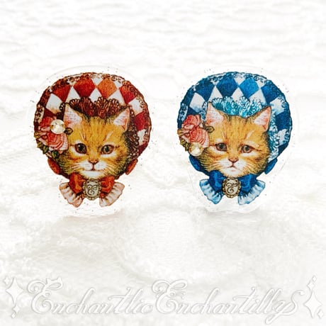Dolled Up Ring 双子のボンネット猫ちゃん（２種類）