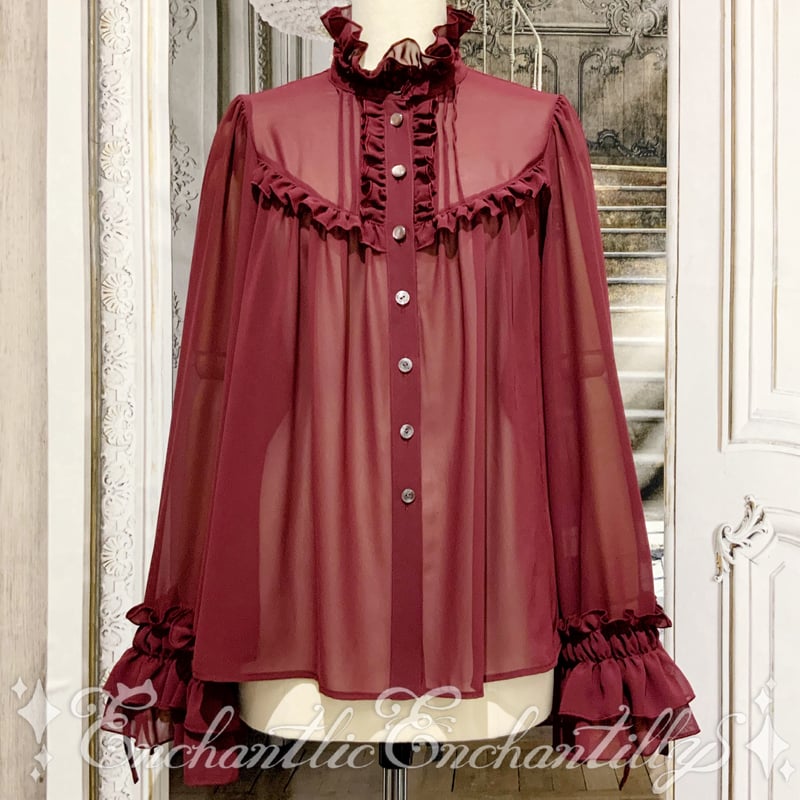シャンテリー フリル ブラウス（3色展開） | Enchantlic Enchantilly