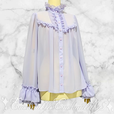 シャンテリー フリル ブラウス（3色展開）