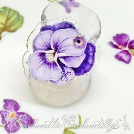 Dolled Up Ring (すみれ)＊スパークルアクリル＊