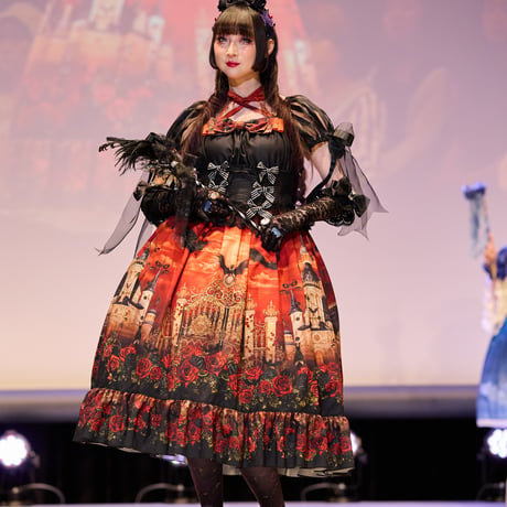 【GLM Fashion Show 2025】幻影薔薇城～コウモリ公爵からの招待状～ワンピース セット （夕影）