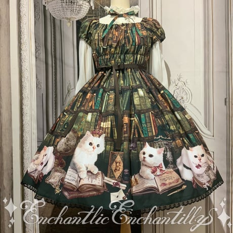 Queen Cat 〜秘密の書斎〜 ワンピース (クラシカルグリーン)