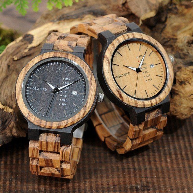 木製 腕時計 メンズ スタイリッシュ クォーツ BOBO BIRD 自然に優しい 