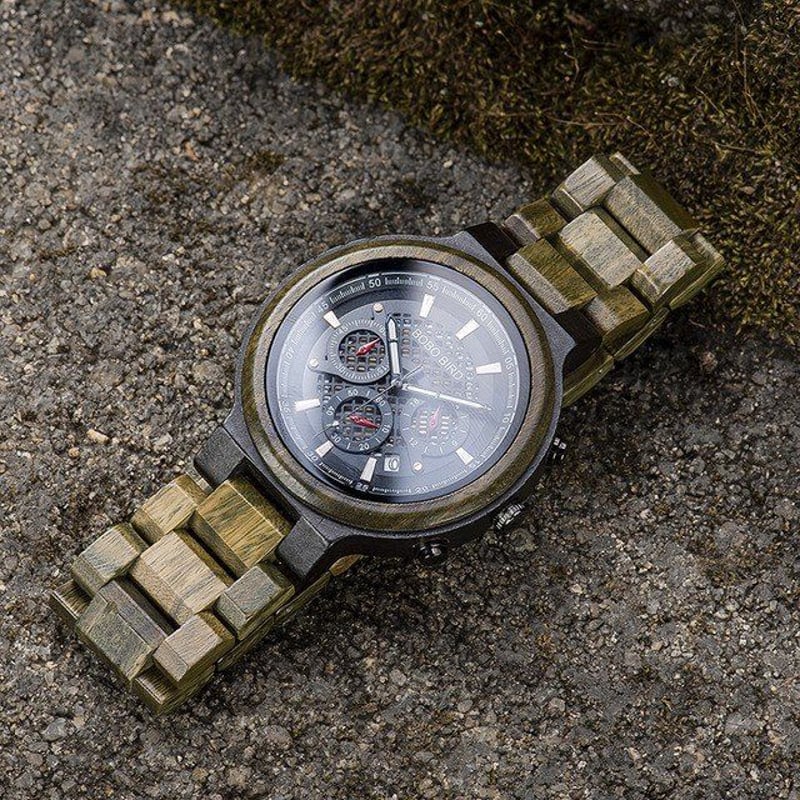 Miru腕時計【大量入荷による格安販売！】グリーンおしゃれボボバードレディース木製腕時計