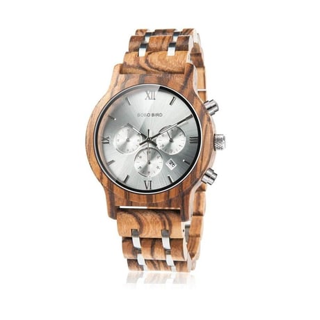 BOBO BIRD木製 腕時計 メンズ クオーツ クロノグラフ機能 木製腕時計 ビジネス 男性 誕生日プレゼント ＊14