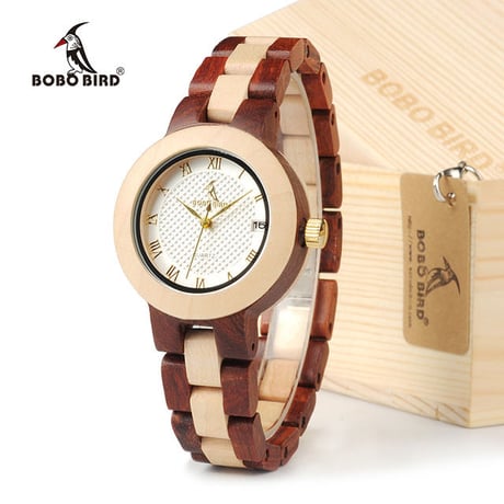木製腕時計 レディース腕時計 海外 ブランド BOBO BIRD ボボバード 軽量 ローズサンダルウッド ＊25