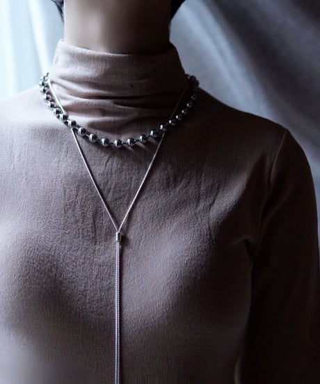 Long necklace _ silver - N004