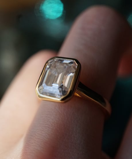 ［ 3 ct  ］ Moissanite ring  （ emerald cut ）