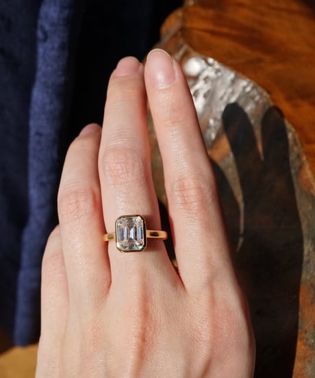 ［ 3 ct  ］ Moissanite ring  （ emerald cut ）