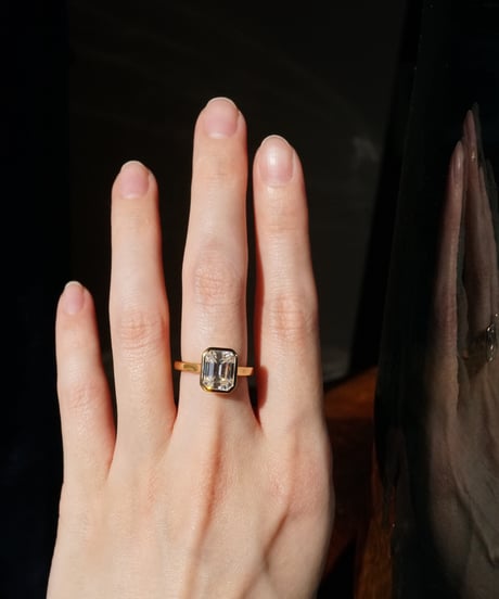 ［ 3 ct  ］ Moissanite ring  （ emerald cut ）