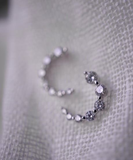 【 Limited 】 Moissanite earring - silver