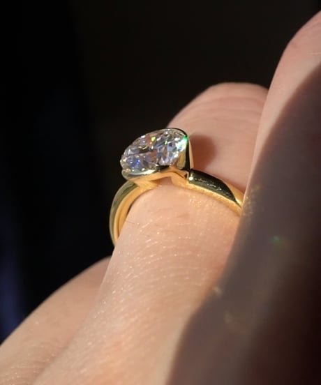 ［ 1 ct  ］ Moissanite ring - silver（ round brilliant cut ）