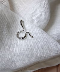 Drop ear cuff _ silver - C002