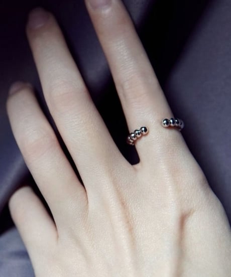 Ball ring _ silver -  R003