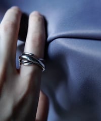 Cross ring _ silver - R011⁣