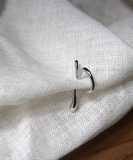 Drop ear cuff _ silver - C002