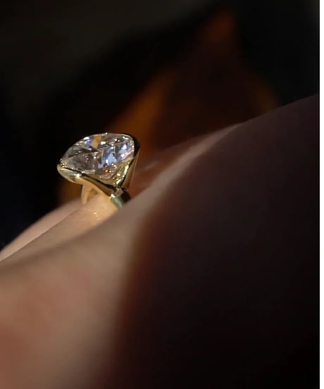 ［ 1 ct  ］ Moissanite ring - silver（ round brilliant cut ）
