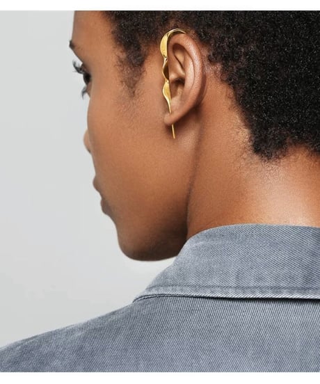 Spiral ear cuff _ gold - C003