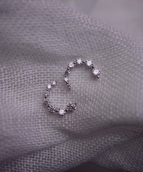 【 Limited 】 Moissanite earring - silver