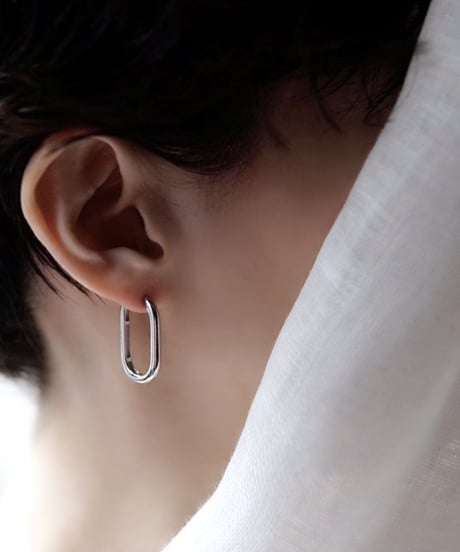 Round earring _ silver - E002