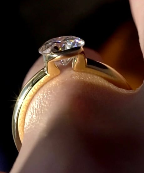 ［ 1 ct  ］ Moissanite ring - silver（ round brilliant cut ）