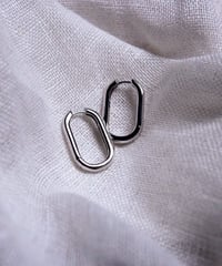 Round earring _ silver - E002