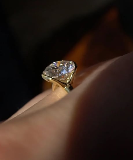 ［ 1 ct  ］ Moissanite ring - silver（ round brilliant cut ）