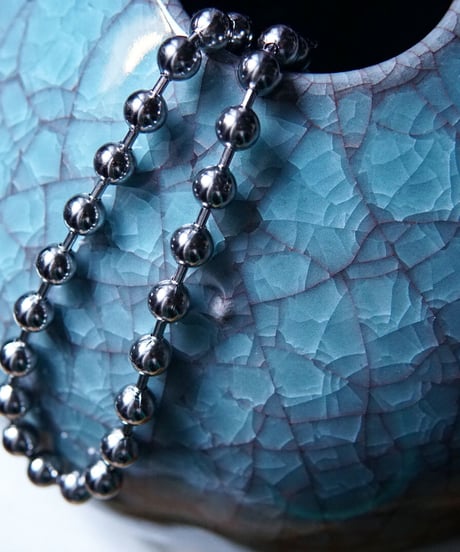 Ball necklace _ silver - N002