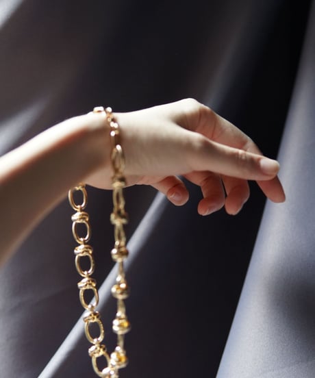 Braid necklace _ gold - N001