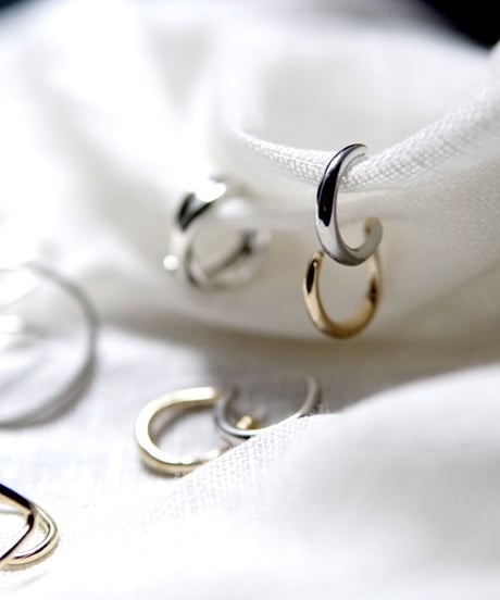Double ring earring - E006⁣