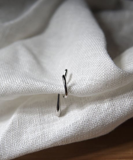Drop ear cuff _ silver - C002