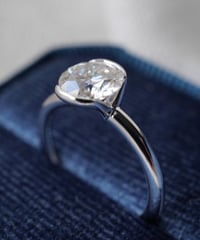 ［ 1 ct  ］ Moissanite ring - silver（ round brilliant cut ）