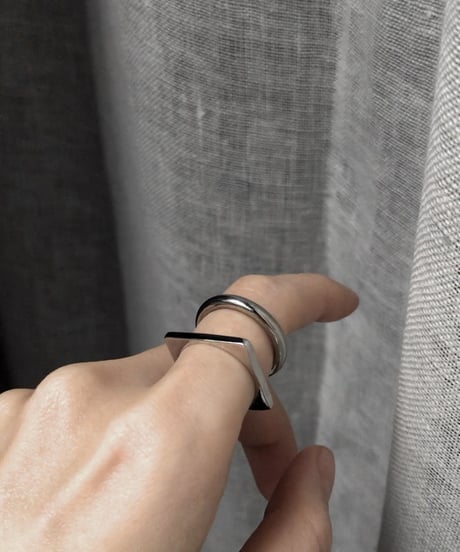 ⁣Thick ring _ silver - R007