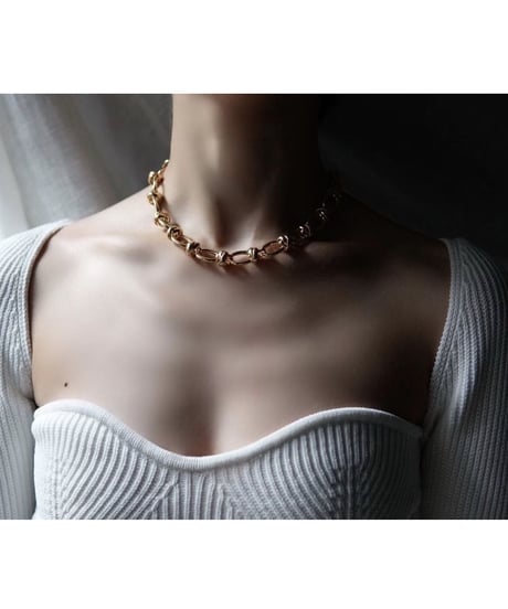 Braid necklace _ gold - N001