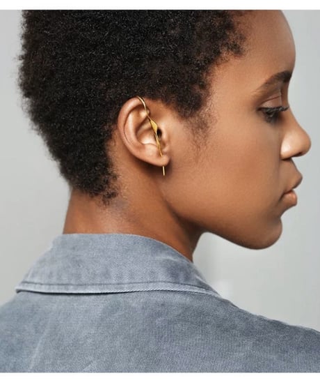 Spiral ear cuff _ gold - C003