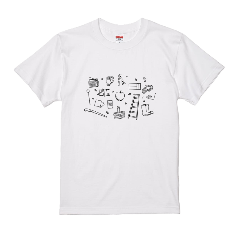 Tシャツ】 「知恵に囲まれたりんご」 | 弘前ふるさと宅配便