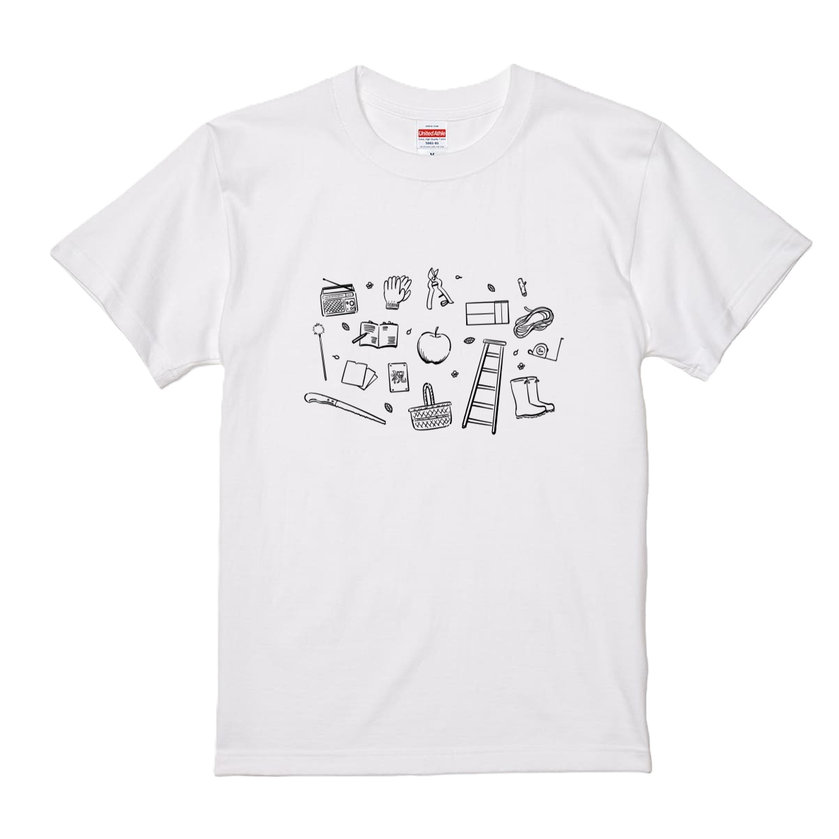 Tシャツ】 「知恵に囲まれたりんご」 | 弘前ふるさと宅配便