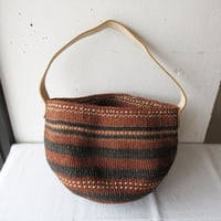 en plus/オンプリュ　バオバブバスケットS/革ワンハンドル-A（バオバブバッグ）