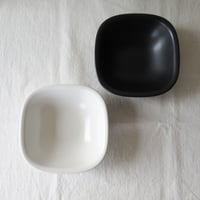 柳デザイン　ボウルS　白黒角型ディナーセット（柳 宗理　白黒食器シリーズ）