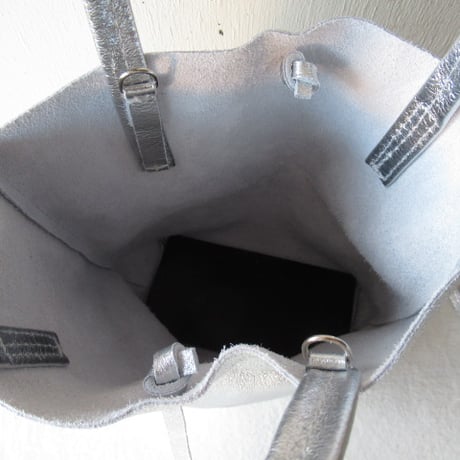 MARLON FIRENZE / マーロンフィレンツェ　 2way Mini Tote Bag With Pouch 色：シルバー