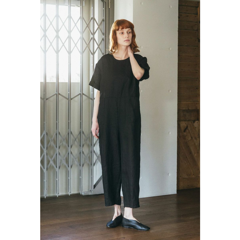 fog linen work ルミ ジャンプスーツ ブラック LWA800-17 | A