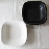 柳デザイン　ボウルL　白黒角型ディナーセット（柳 宗理　白黒食器シリーズ）