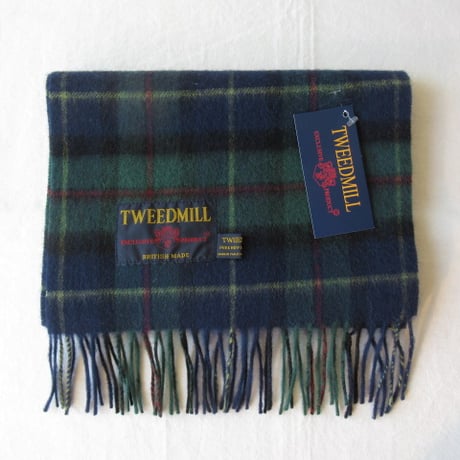 TWEED MILL　ラムウールマフラー　Hunting Mcleodt 　 Lamswool Scarf With Rolled Fringe