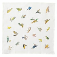 fog linen work/　ISABELLE BOINOT　イザベルボワノ/ハンカチ　鳥のハンカチ