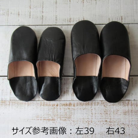バブーシュ　無地 　黄粉　BABOUCHE made in morocco