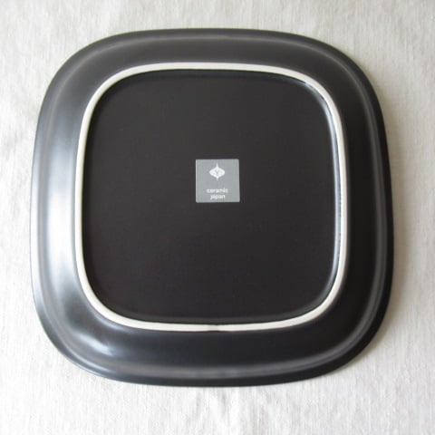 柳デザイン プレートM 白黒角型ディナーセット（柳 宗理 白黒食器