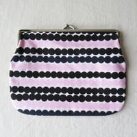 marimekko Rasymatto Puolikas Kukkaro マリメッコ　クッカロ　がまぐちポーチ ホワイト×ピンク